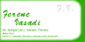 ferenc vasadi business card